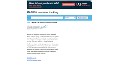 Desktop Screenshot of maersk.container-tracking.org